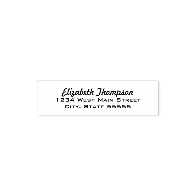 Carimbo Auto Entintado Rótulo de devolução monograma simples (Design)