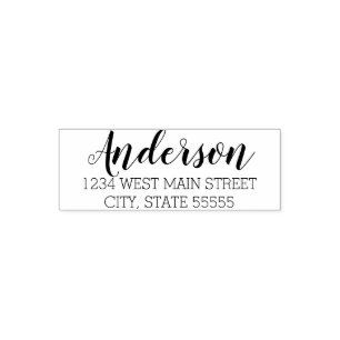 Carimbo Auto Entintado Rótulo de devolução monograma simples