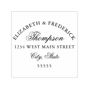 Carimbo Auto Entintado Rótulo de devolução monograma simples