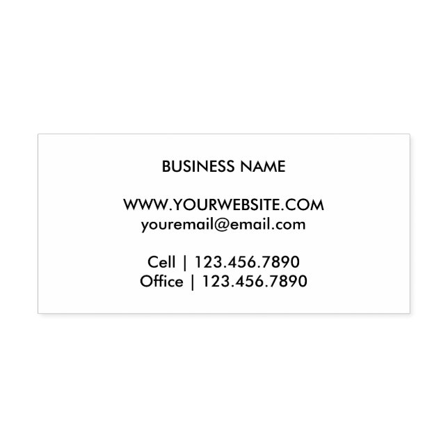 Carimbo Auto Entintado Rótulo de devolução monograma simples (Design)