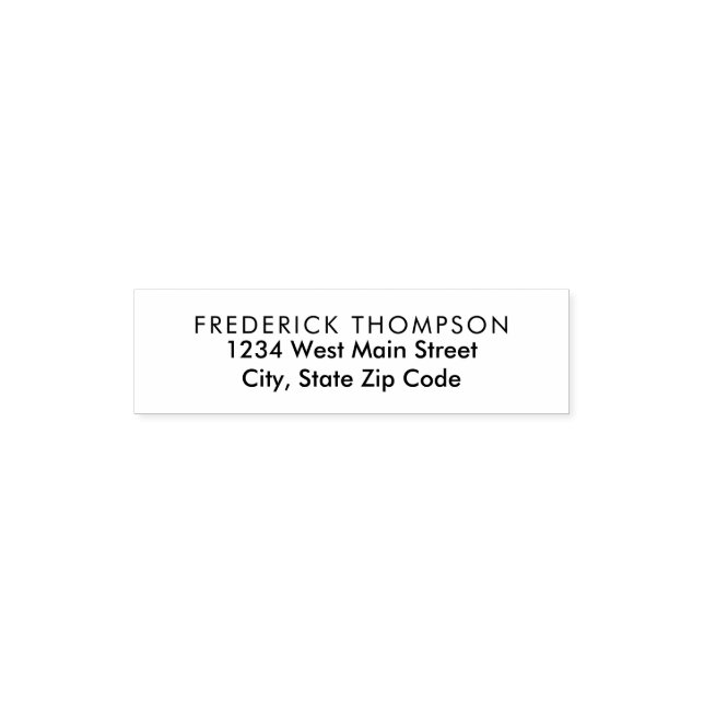 Carimbo Auto Entintado Rótulo de devolução monograma simples (Design)