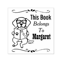 Rótulo de Livro, Pertence a, Biblioteca, Cachorro