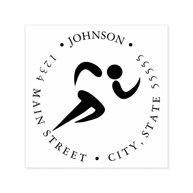 Carimbo Auto Entintado Rótulo de Retorno de Ícone de Execução Simples (Design)