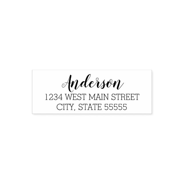 Carimbo Auto Entintado Rótulo de Retorno de Monograma Simples (Design)