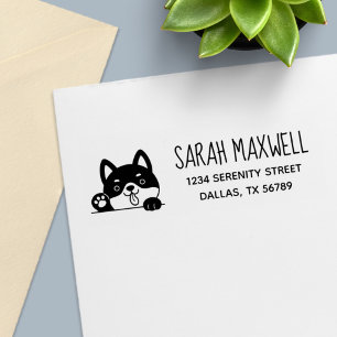 Carimbo Auto Entintado Rouco de Cachorro Cheio Endereço Pet