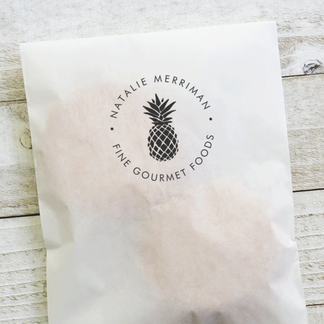 Carimbo Auto Entintado Round Pineapple Logo (Criador carregado)