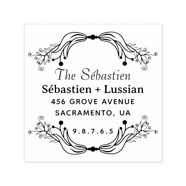 Carimbo Auto Entintado Round Wedding (Design)