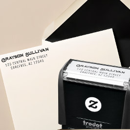 Carimbo Auto Entintado Rustic Professional Address