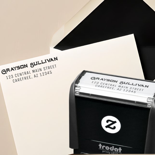 Carimbo Auto Entintado Rustic Professional Address (Criador carregado)