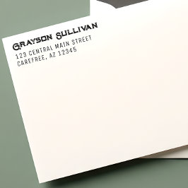 Carimbo Auto Entintado Rustic Professional Left Aligned Address