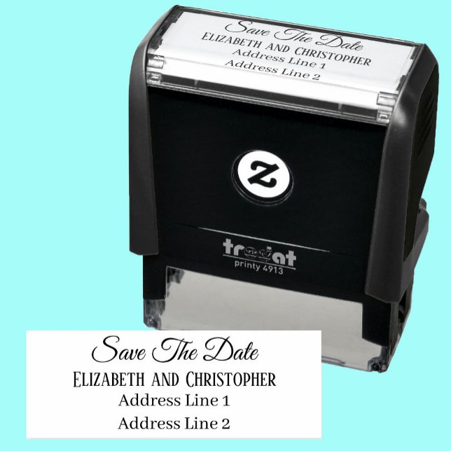 Carimbo Auto Entintado Salvar Data Nome Personalizado Endereço de Retorno (Criador carregado)