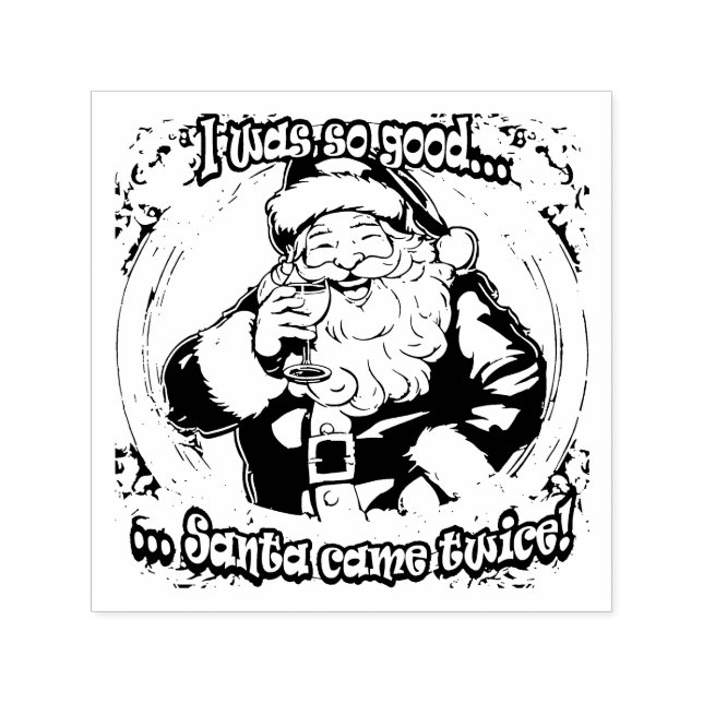 Carimbo Auto Entintado Santa Came Twice! (Design)