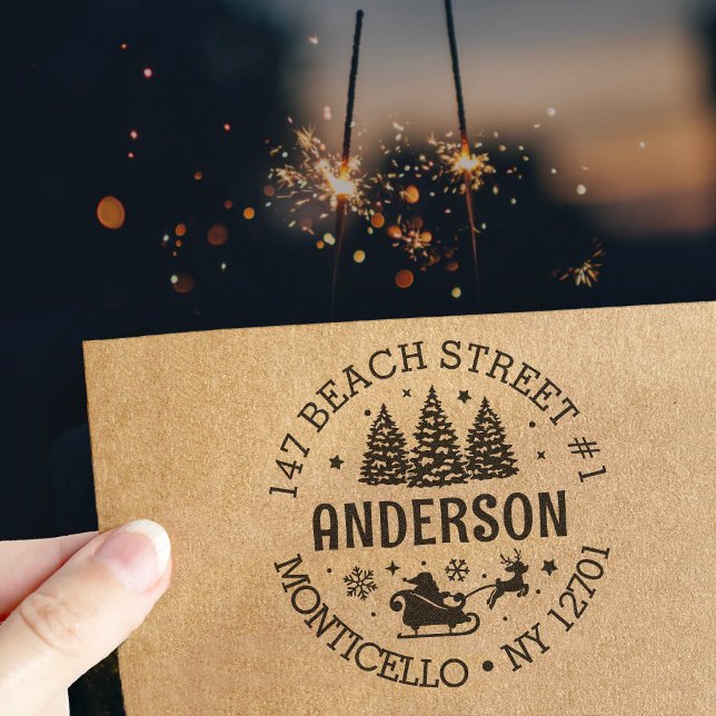 Carimbo Auto Entintado Santa Claus Christmas Winter Wonderland (Criador carregado)