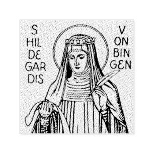 Carimbo Auto Entintado Santo Hildegard da abadia beneditina de Bingen