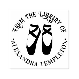 Carimbo Auto Entintado Sapatilhas de Ballet Ballerina Toe Pointe #2 Livro