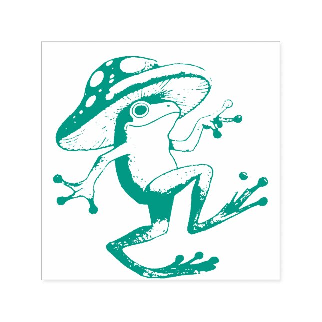 Carimbo Auto Entintado Sapo Cogumelo                                      (Design)