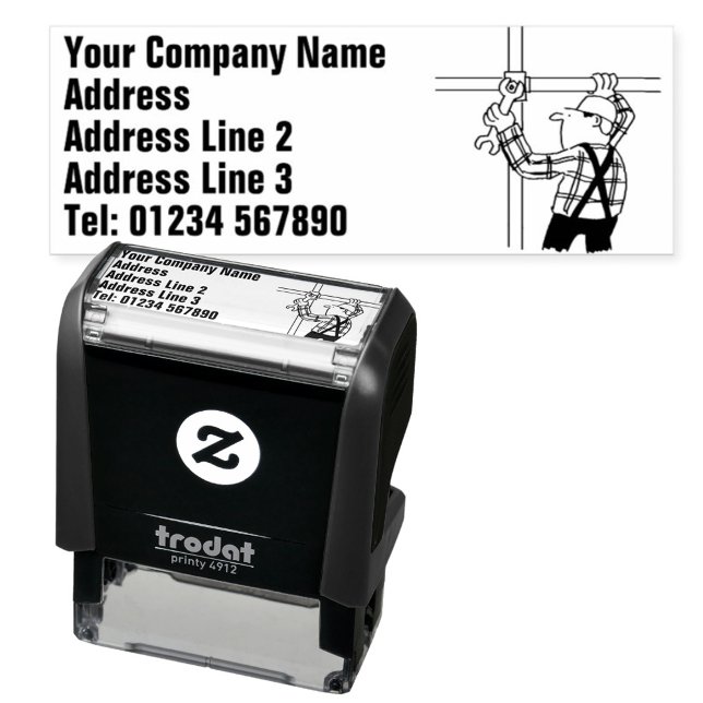 Carimbo Auto Entintado Scaffolder e Scaffolding, ereção do Scafddole (Criador carregado)