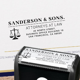 Carimbo Auto Entintado Scales of justice attorney at law return address