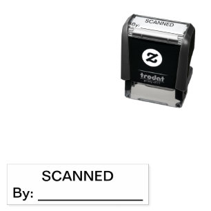 Carimbo Auto Entintado SCANNED By Custom Self Inking Office Stamp (Rastre