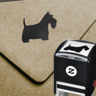 Carimbo Auto Entintado Scottish Terrier Scottie Dog Silhouette