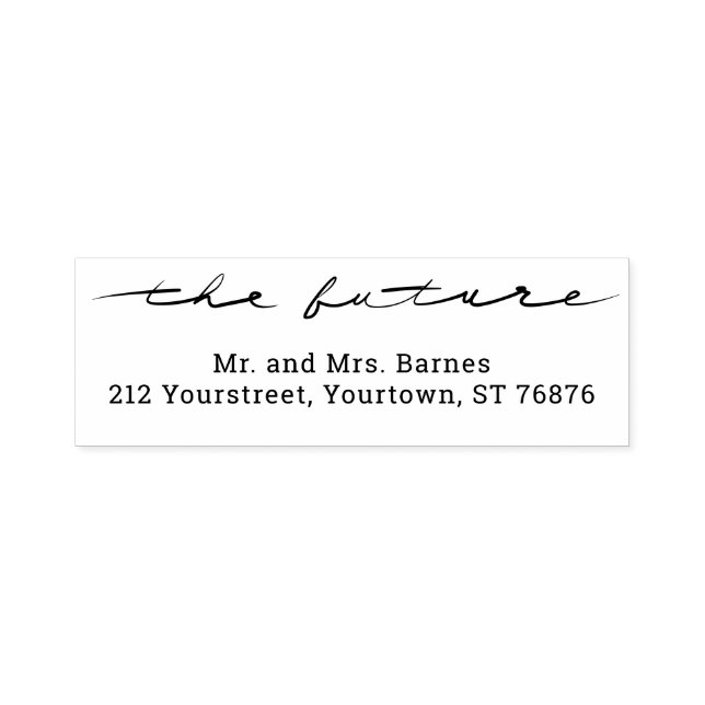 Carimbo Auto Entintado Script de Letra à Mão para Casamento (Design)