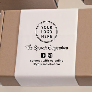 Carimbo Auto Entintado Script de Logotipo de Negócios Mídia Social