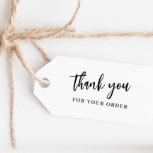 Script de mão moderno Obrigado pelo seu pedido