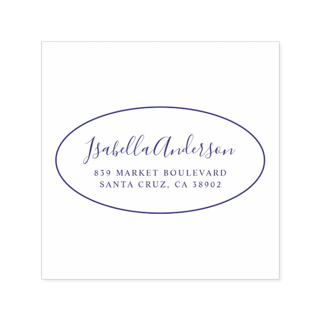 Carimbo Auto Entintado Script Elegante | Nome personalizado e intervalo d (Design)