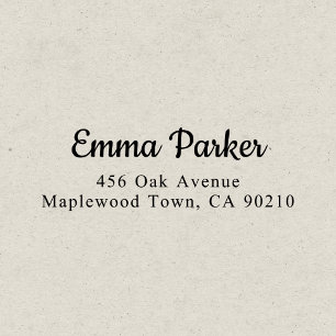 Carimbo Auto Entintado Script Elegante Retroativo Simples