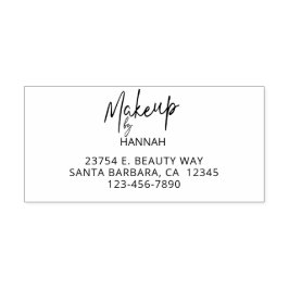 Carimbo Auto Entintado Script Makeup Studio Name Return Address