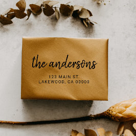 Carimbo Auto Entintado Script manuscrito de pincel casual