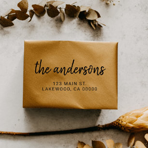 Carimbo Auto Entintado Script manuscrito de pincel casual