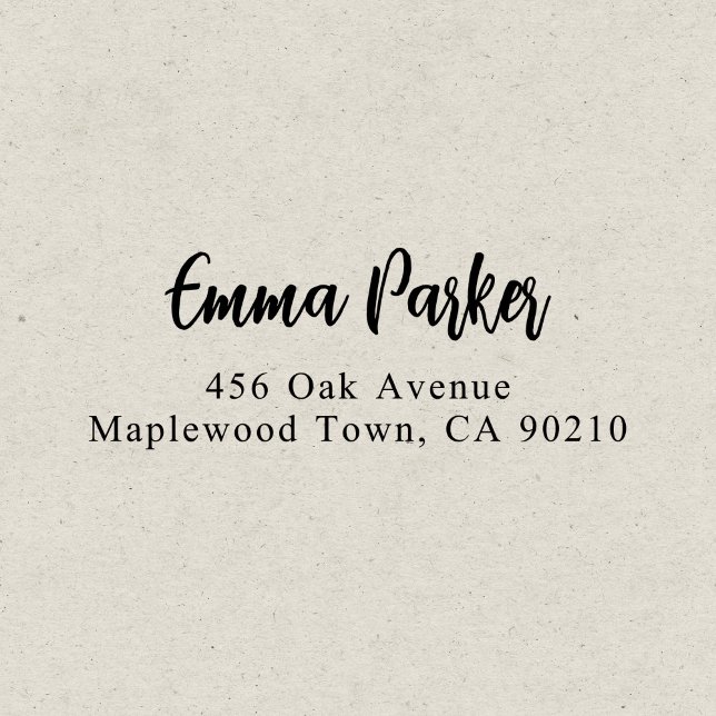 Carimbo Auto Entintado Script manuscrito de pincel moderno simples (Criador carregado)