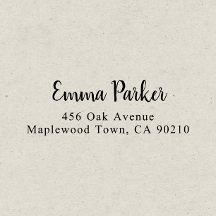 Carimbo Auto Entintado Script manuscrito de pincel moderno simples