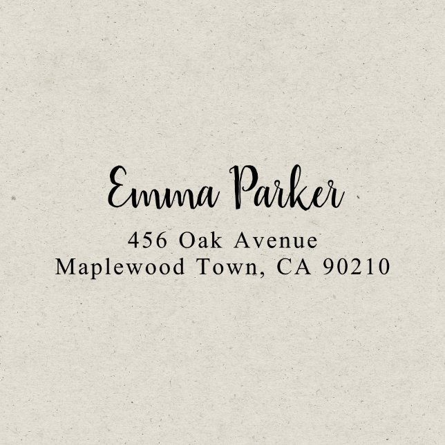 Carimbo Auto Entintado Script manuscrito de pincel moderno simples (Criador carregado)