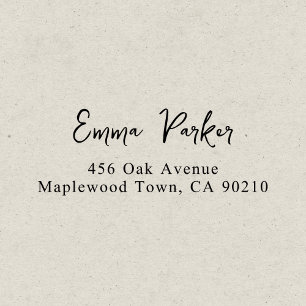 Carimbo Auto Entintado Script manuscrito de rico simples