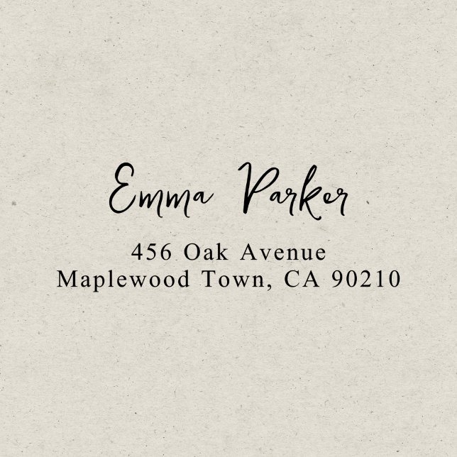 Carimbo Auto Entintado Script manuscrito de rico simples (Criador carregado)