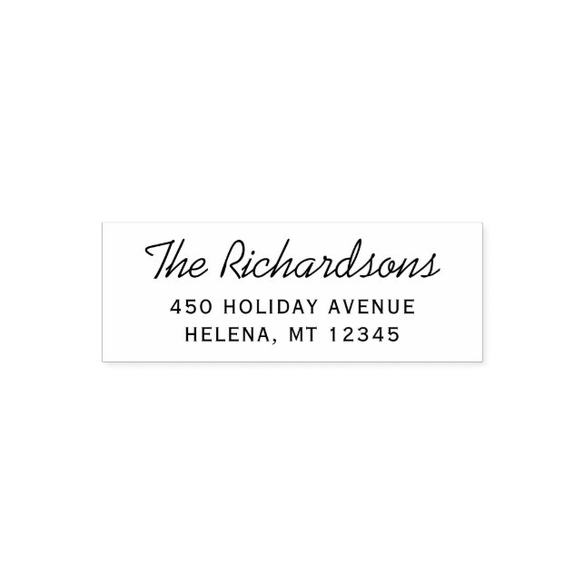 Carimbo Auto Entintado Script Moderno Simples | Família ou casamento (Design)