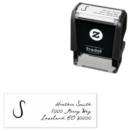 Carimbo Auto Entintado Script Monograma