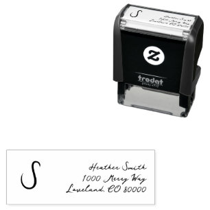 Carimbo Auto Entintado Script Monograma