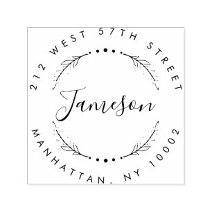 Carimbo Auto Entintado Script Personalizado e Endereço de devolução do So