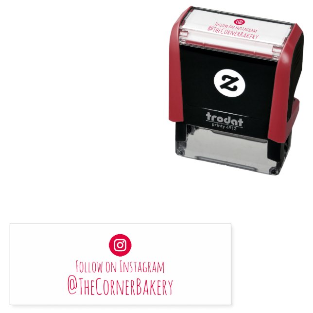 Carimbo Auto Entintado Seguir o Instagram Personalizado (In Situ)