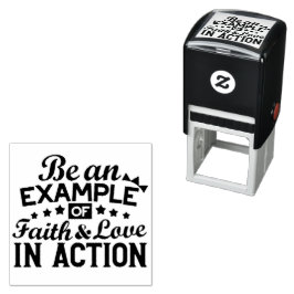 Carimbo Auto Entintado Seja um exemplo de fé e amor em ação