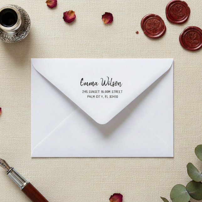 Carimbo Auto Entintado Self Inking Custom Name And Address Rubber Stamp (Criador carregado)