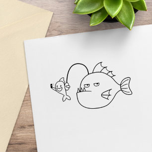 Carimbo Auto Entintado Selfie com Anglerfish
