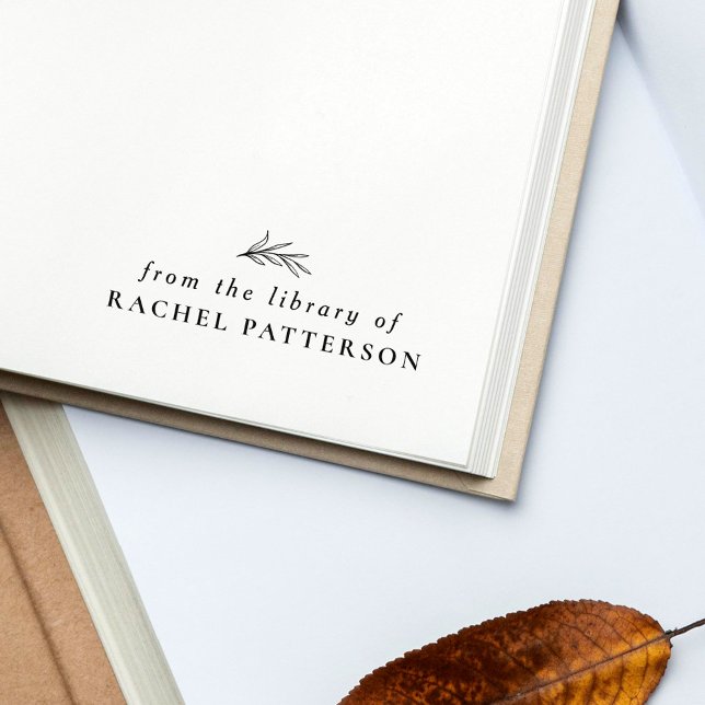 Carimbo Auto Entintado Selo Botânico Simples Da Biblioteca De Nome Person (Criador carregado)