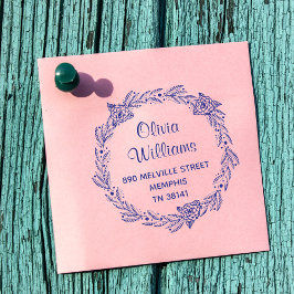 Carimbo Auto Entintado Selo de Borracha de Endereço de Devolução Redondo 