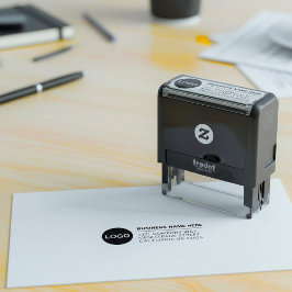 Carimbo Auto Entintado Selo de Logotipo Personalizado da Empresa e Endere