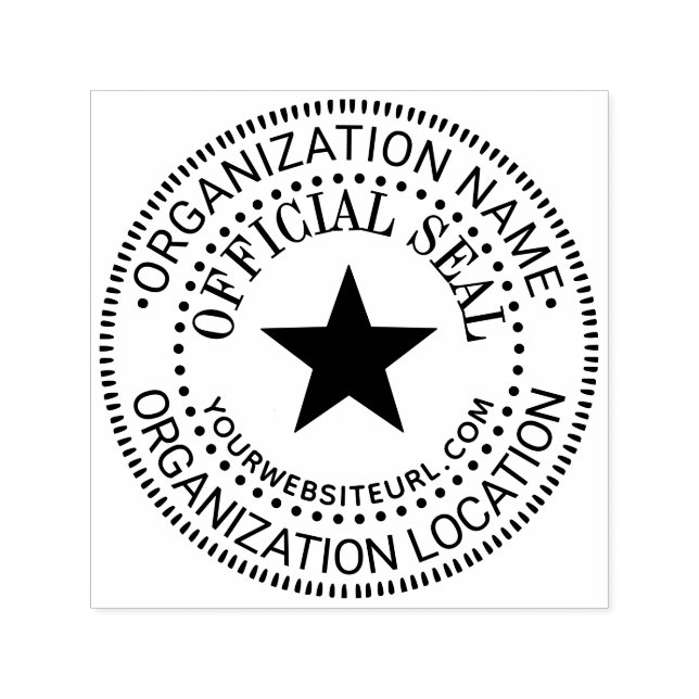 Carimbo Auto Entintado Selo Oficial Personalizado Genérico de Estrela de  (Design)