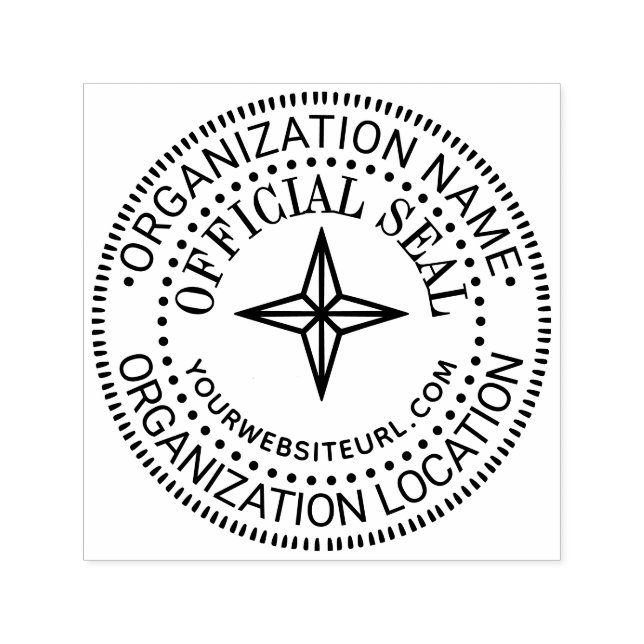 Carimbo Auto Entintado Selo Oficial Personalizado Genérico Estrela 4P2 No (Design)